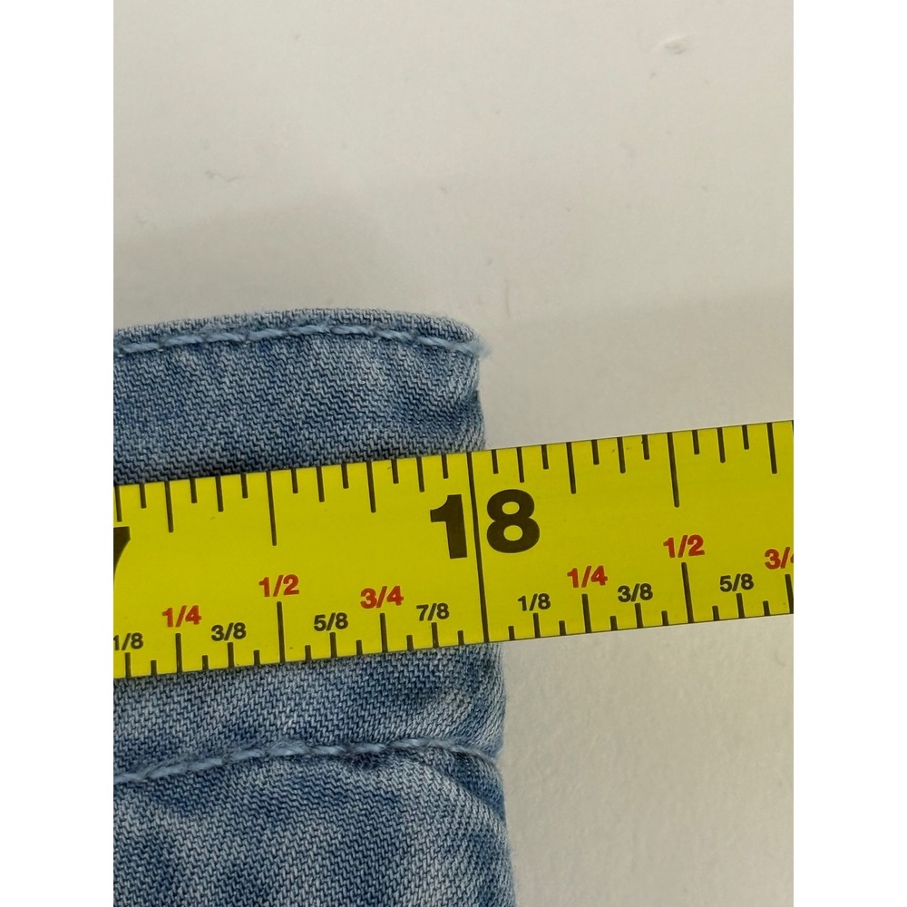 Zac & Rachel Petite Blue Lyocell Wide Leg Cropped Drawstring Pants Pockets Sz L - Picture 8 of 11